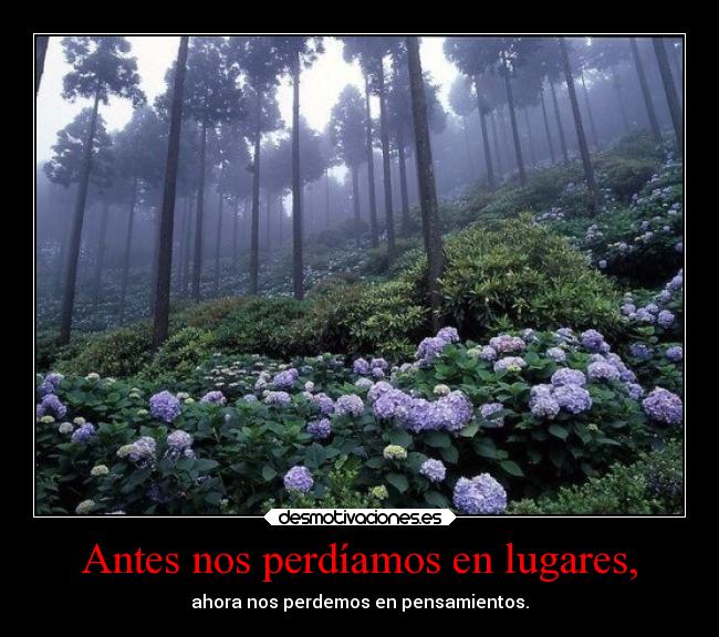 Antes nos perdíamos en lugares, - 