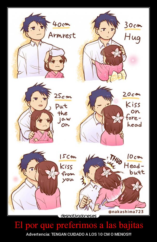 El por que preferimos a las bajitas - Advertencia: TENGAN CUIDADO A LOS 10 CM O MENOS!!!