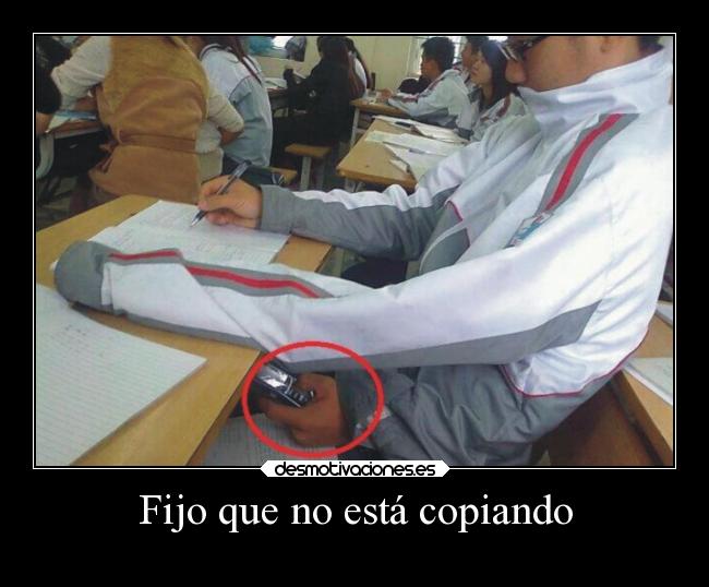 Fijo que no está copiando -