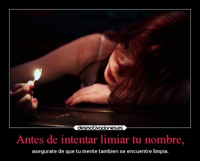 Antes de intentar limiar tu nombre, - 