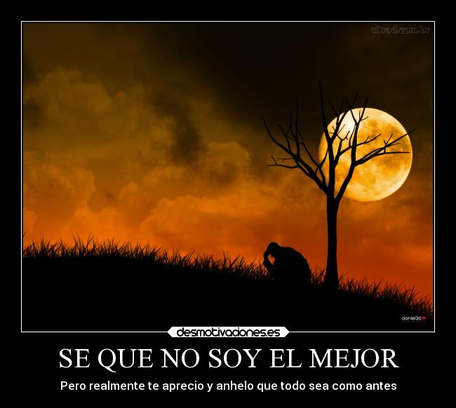SE QUE NO SOY EL MEJOR -