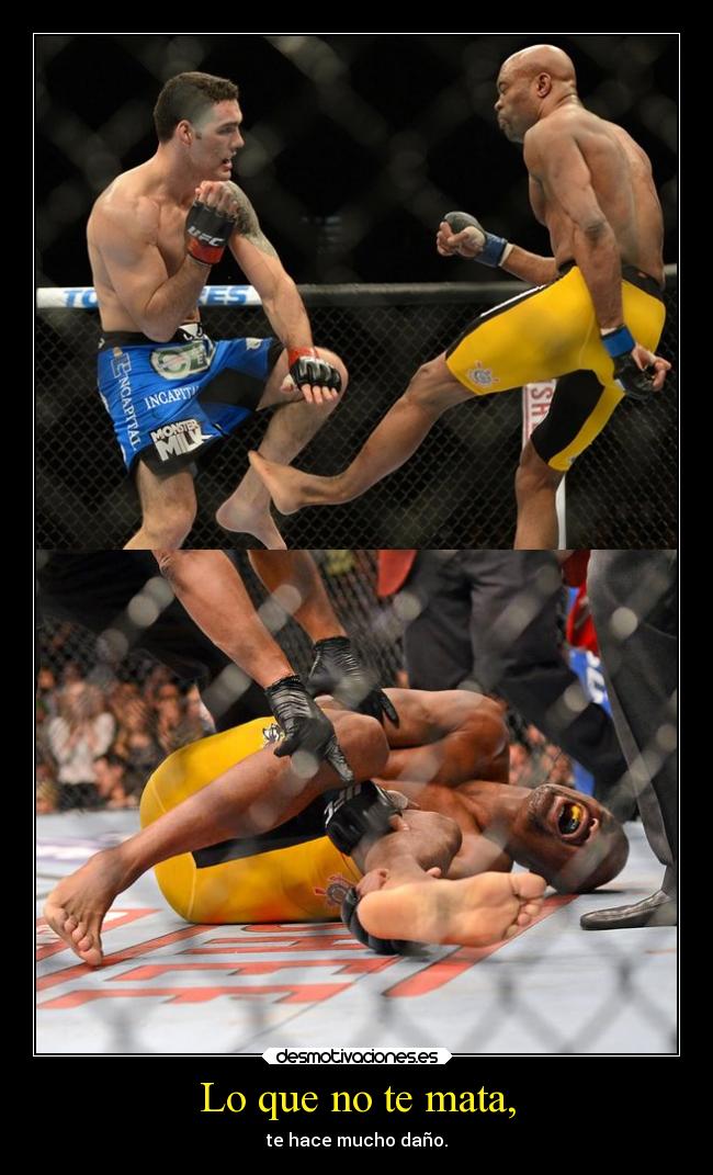 carteles deportes ufc lesion anderson silva que mata hace mucho dano artesmarialesmixtas bellator desmotivaciones