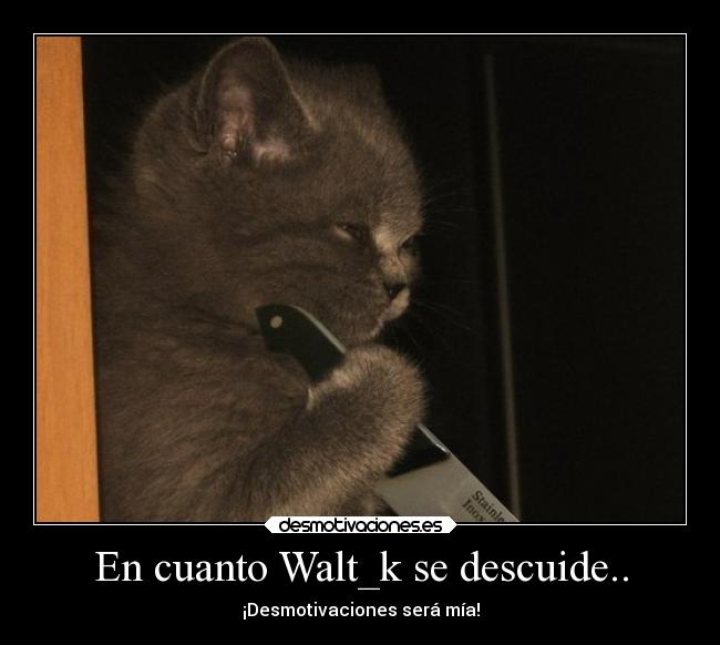 En cuanto Walt_k se descuide.. - ¡Desmotivaciones será mía!