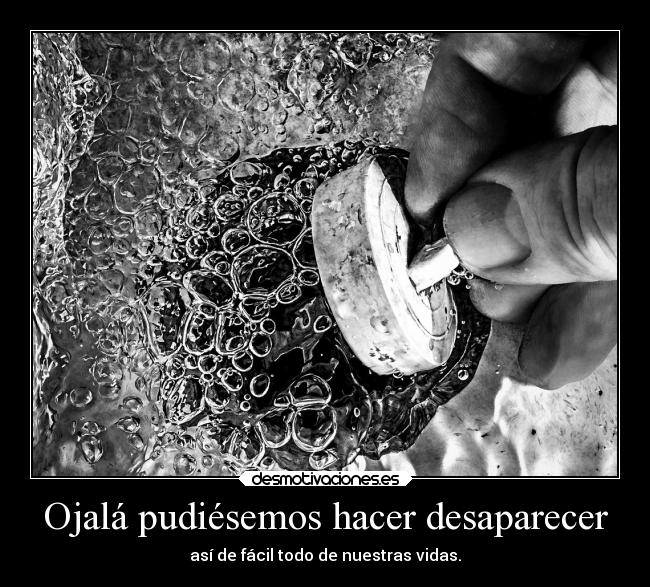 Ojalá pudiésemos hacer desaparecer -