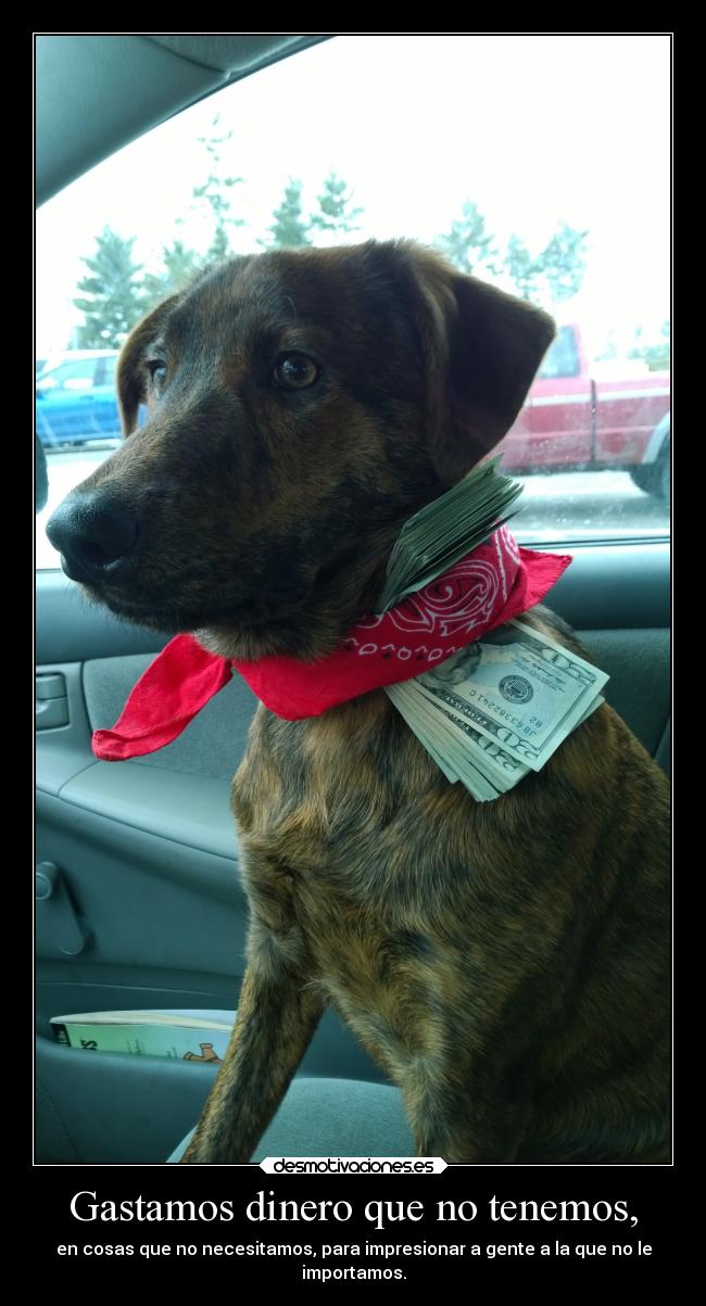 Gastamos dinero que no tenemos, -