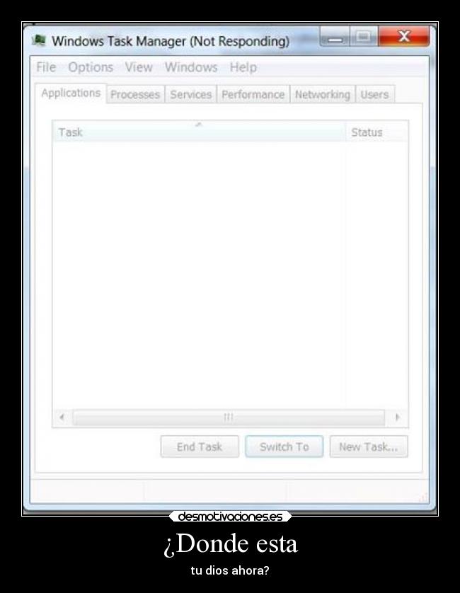 ¿Donde esta - tu dios ahora?