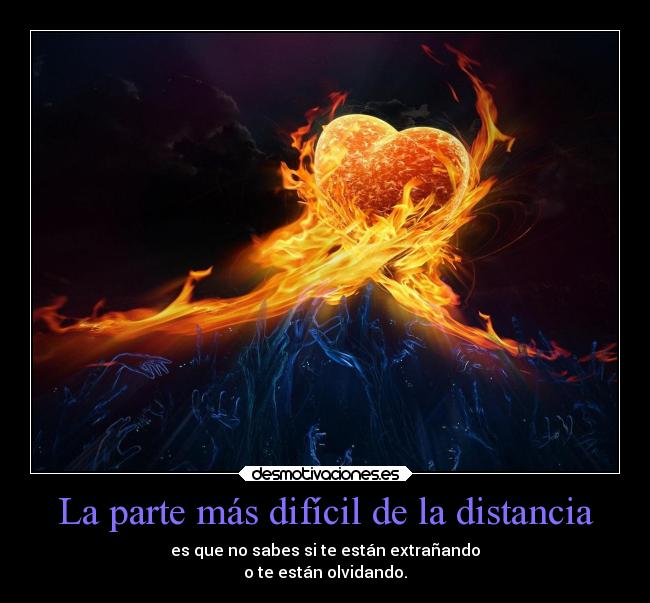 La parte más difícil de la distancia -
