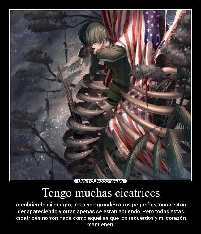 carteles dolor anime manga flippy htf happytreefiends cicatrices america desmotivaciones
