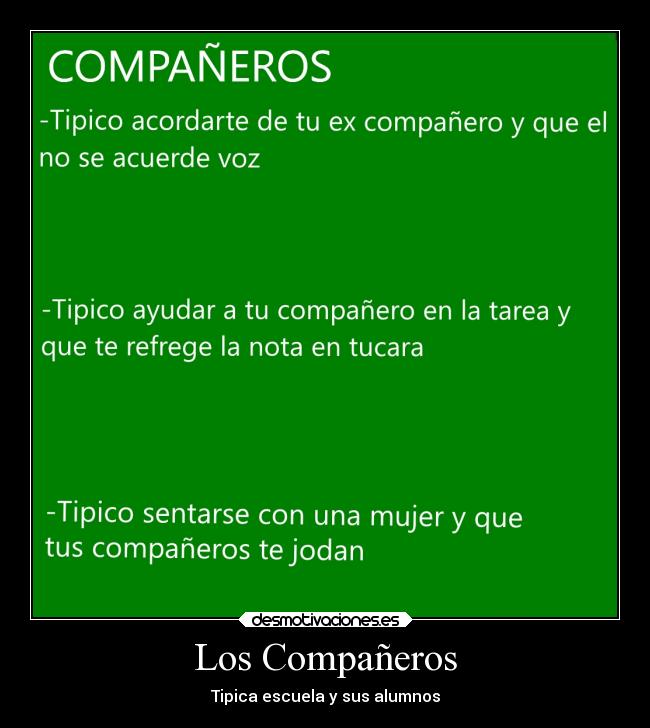 Los Compañeros - Tipica escuela y sus alumnos