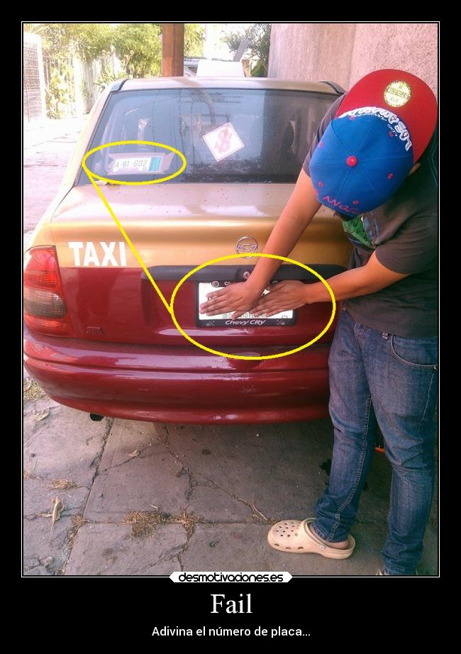 Fail - Adivina el número de placa...