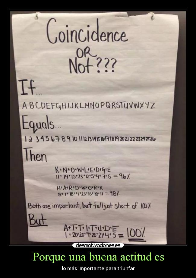 Porque una buena actitud es - lo más importante para triunfar