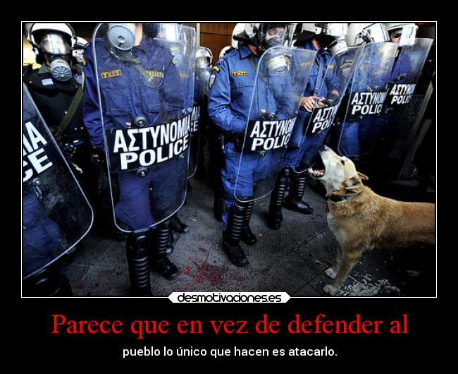 Parece que en vez de defender al - 