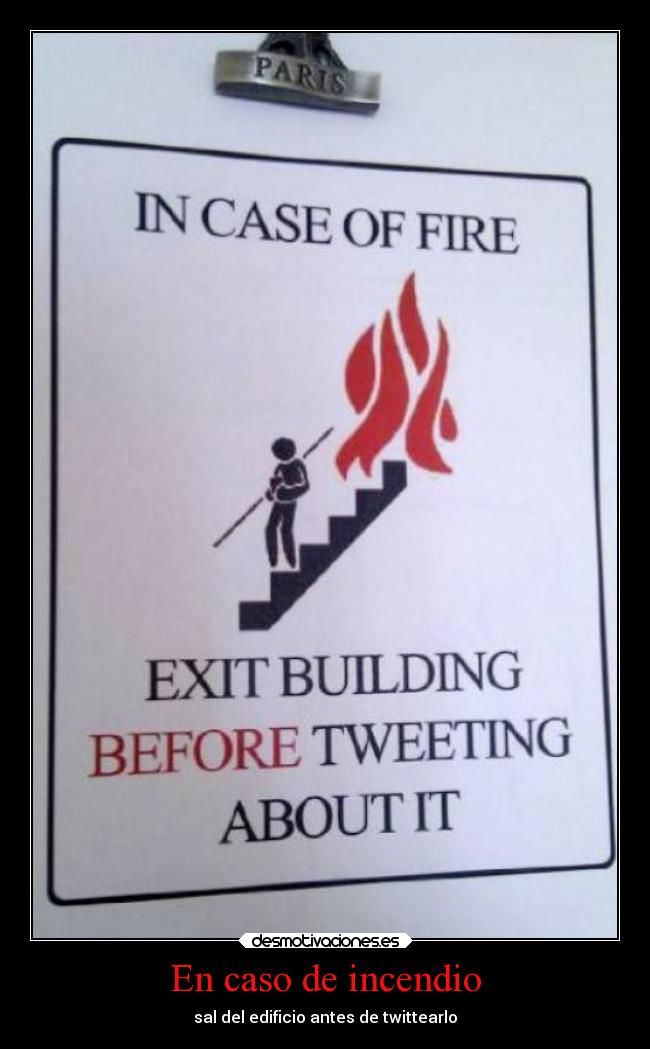 En caso de incendio -