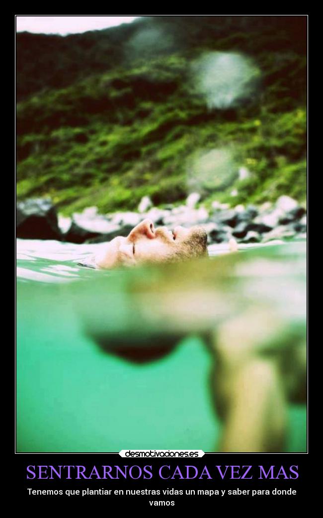 SENTRARNOS CADA VEZ MAS - Tenemos que plantiar en nuestras vidas un mapa y saber para donde
vamos