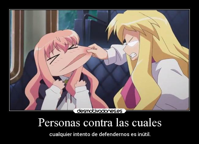 carteles humor anime vida raptorhunters harukaze manga zero zeronotsukaima louise tsukaima defensa hermanos desmotivaciones
