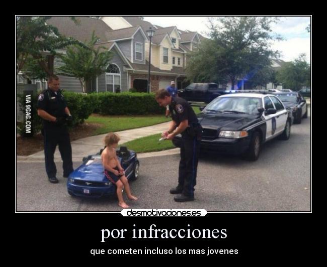 por infracciones - que cometen incluso los mas jovenes