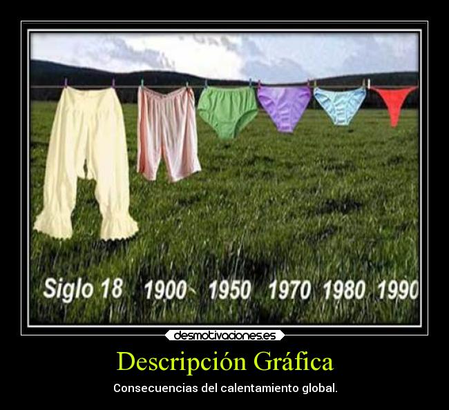 Descripción Gráfica - Consecuencias del calentamiento global.