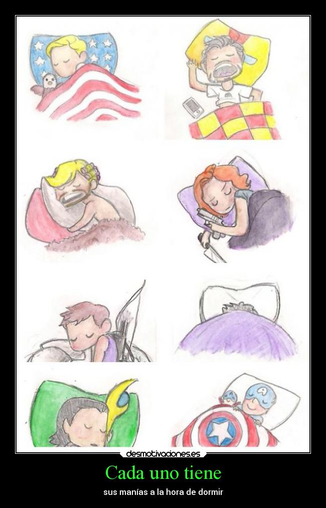 carteles humor dormir marvel avengers santalucia loki hiddleston desmotivaciones