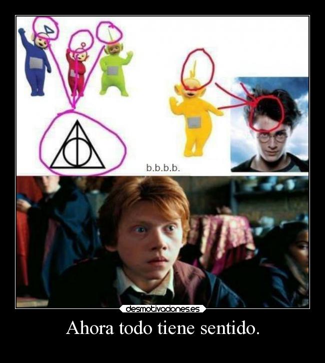 carteles humor harry potter teletubies desmotivaciones