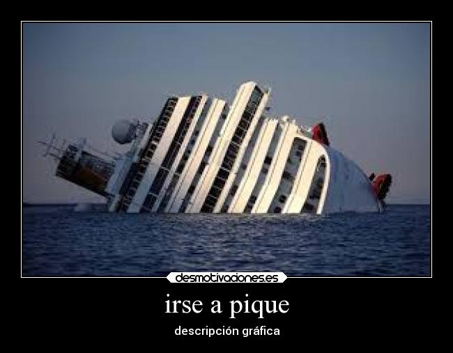 irse a pique - descripción gráfica