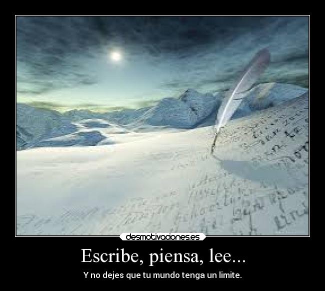 Escribe, piensa, lee... -