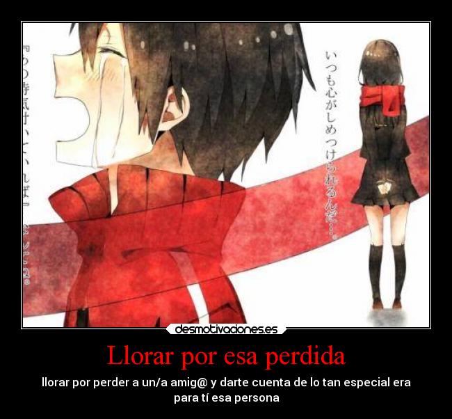 Llorar por esa perdida - 