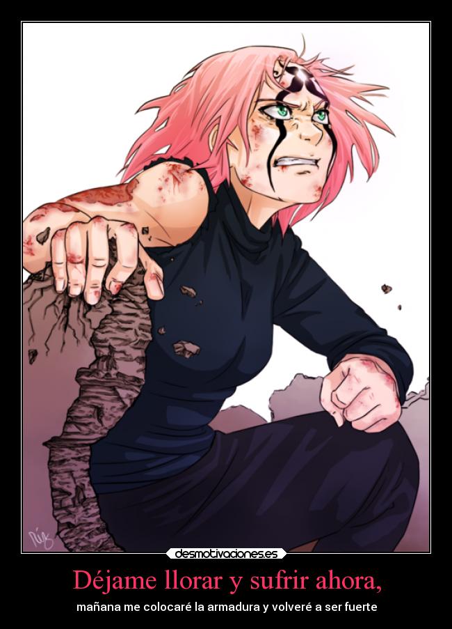 Déjame llorar y sufrir ahora, -