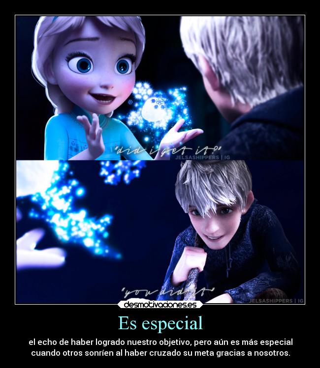 Es especial - el echo de haber logrado nuestro objetivo, pero aún es más especial
cuando otros sonríen al haber cruzado su meta gracias a nosotros.