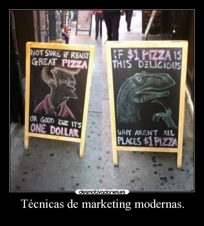 Técnicas de marketing modernas. -