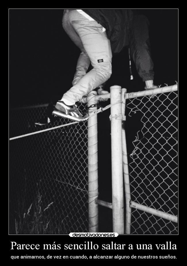 Parece más sencillo saltar a una valla - 