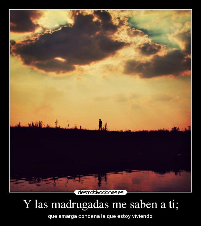Y las madrugadas me saben a ti; -