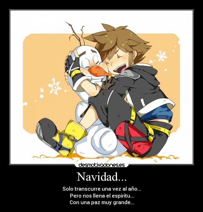 carteles navidad navidad alma olaf sora kingdom hearts muneco nieve sonrisas epocas del ano desmotivaciones