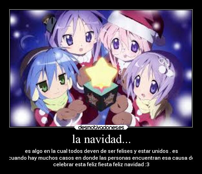 carteles navidad anime amigos desmotivaciones