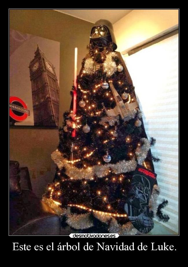 Este es el árbol de Navidad de Luke. -