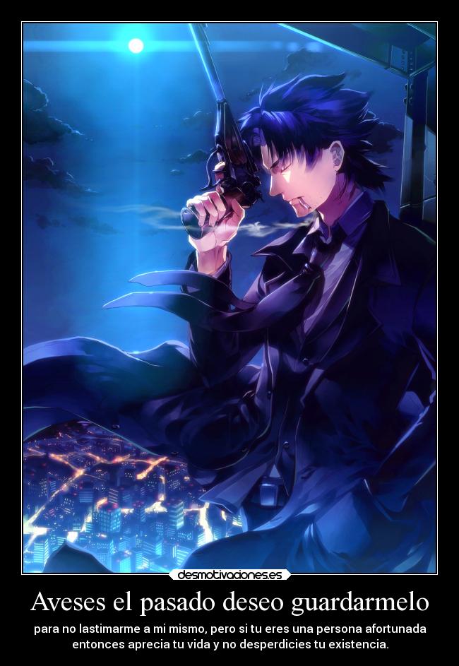 carteles pasado anime fate zero stay night kiritsugu emiya desmotivaciones