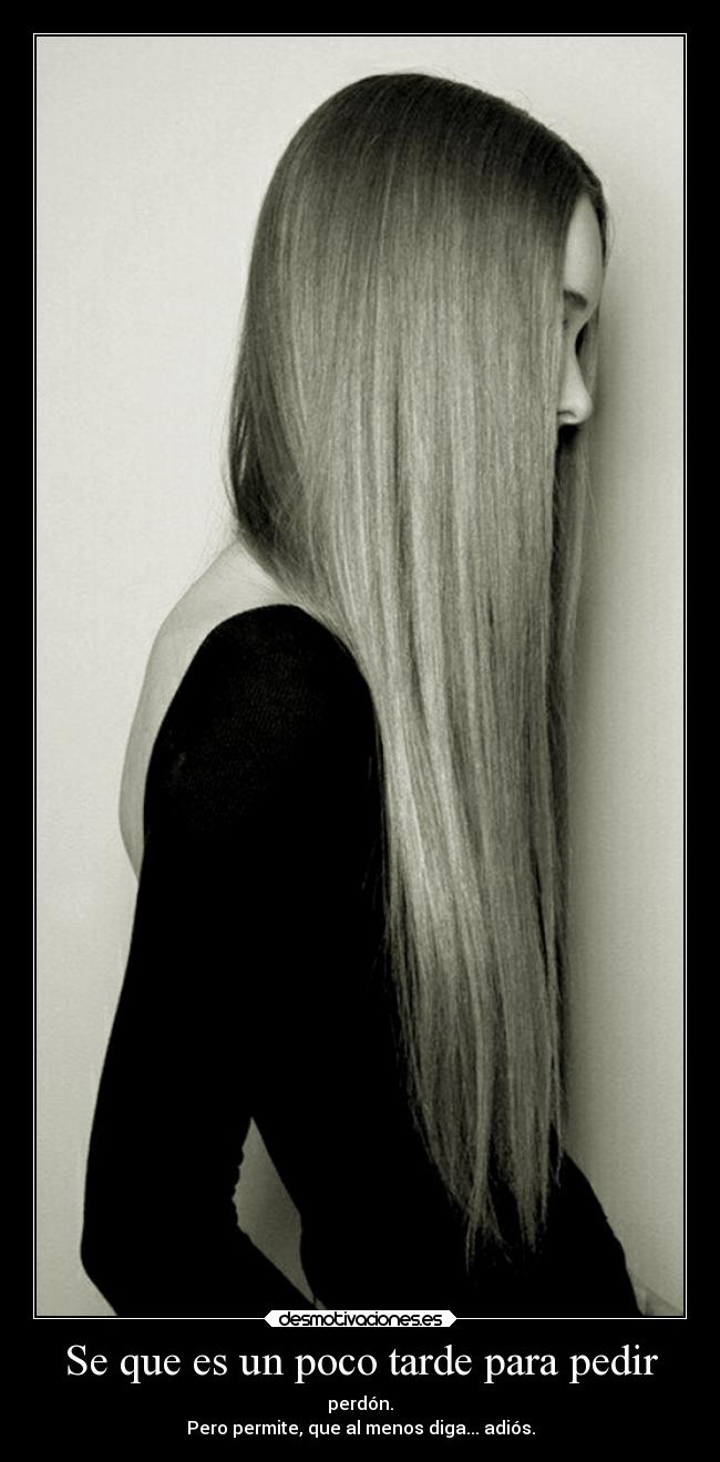 Se que es un poco tarde para pedir -