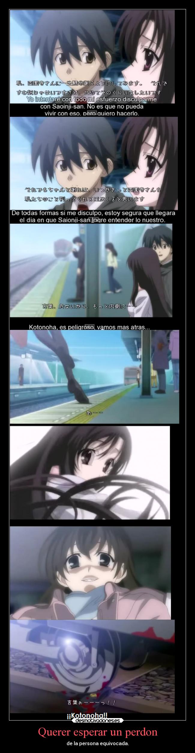 Querer esperar un perdon - de la persona equivocada.