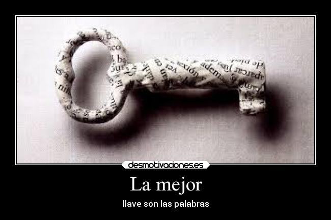 La mejor - llave son las palabras