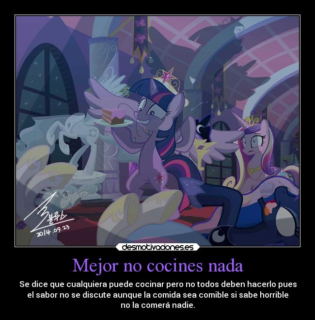 Mejor no cocines nada -