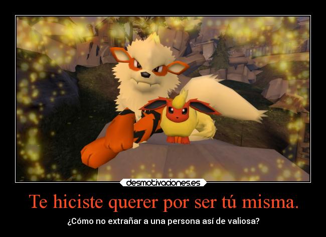 carteles promesas amor amistad amigos pokemon devilbrigade fuego flareon arcanine feliz cumpleanos sapphiryc desmotivaciones