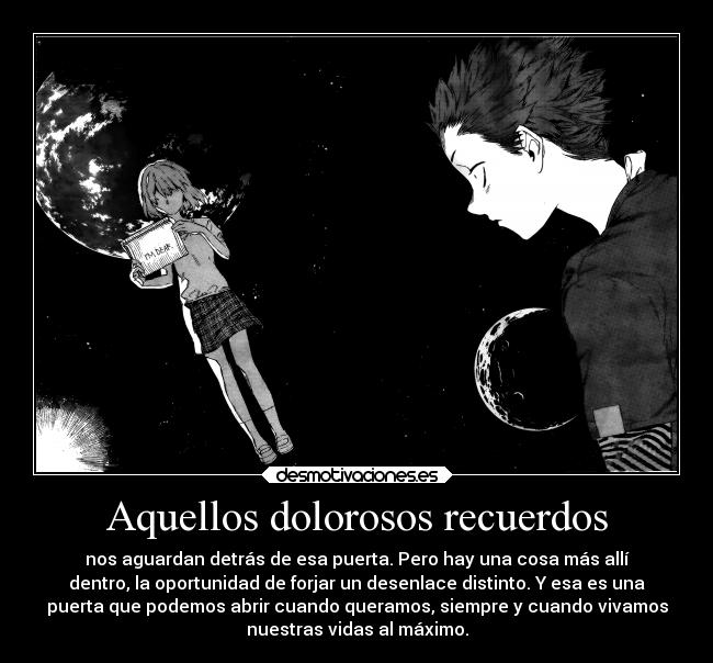 carteles recuerdos motivaciones koe katachi desmotivaciones