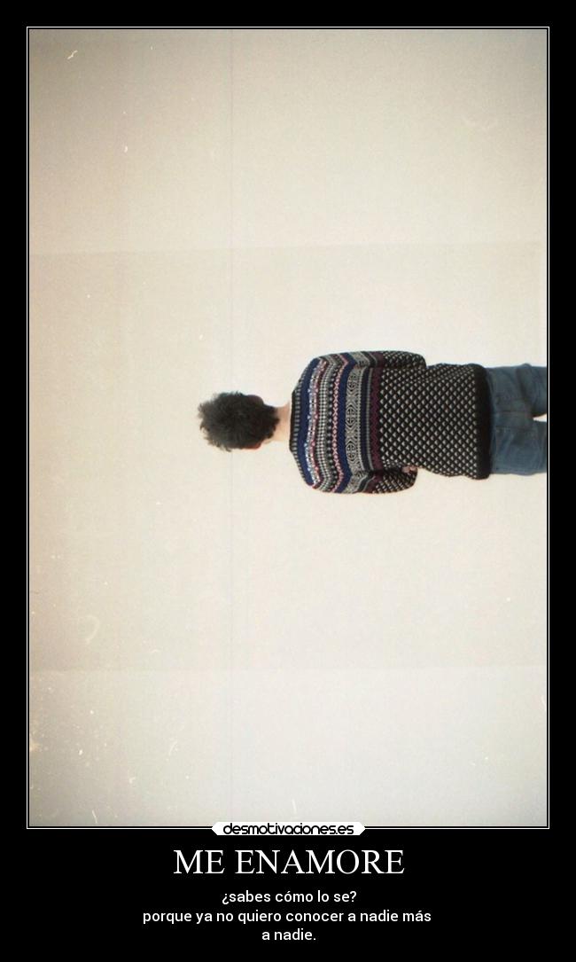 carteles sentimientos amor locura ignorancia frases conocimiento enamorarme nadie desmotivaciones