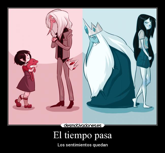 carteles sentimientos anime hora aventura rey helado marceline desmotivaciones