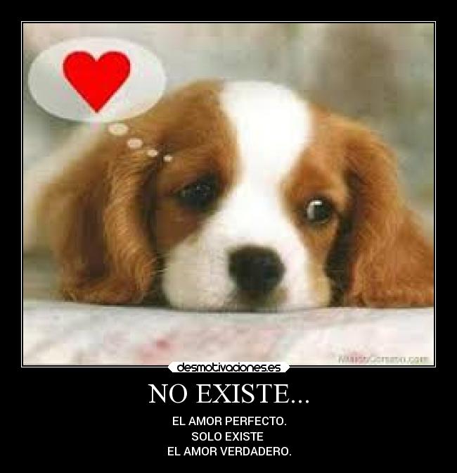 NO EXISTE... - EL AMOR PERFECTO.
SOLO EXISTE
EL AMOR VERDADERO.