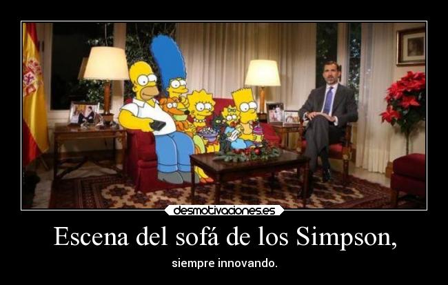 Escena del sofá de los Simpson, - siempre innovando.