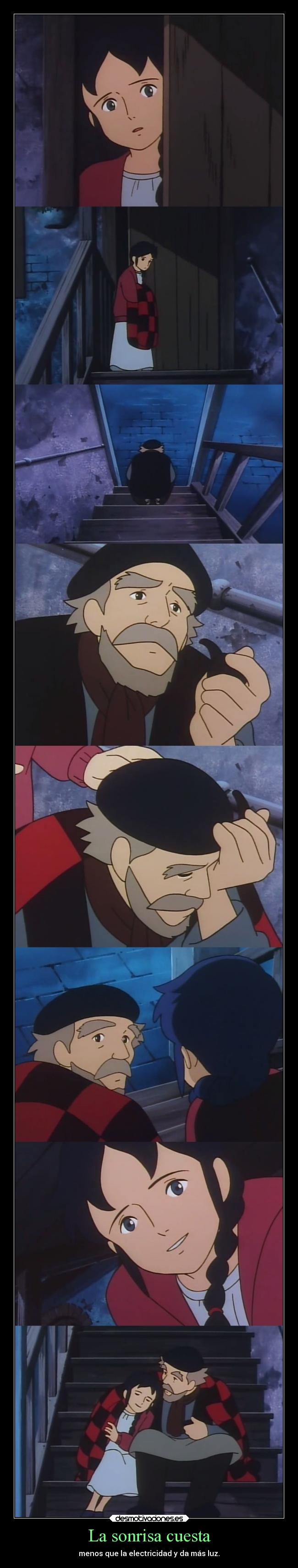 La sonrisa cuesta - menos que la electricidad y da más luz.