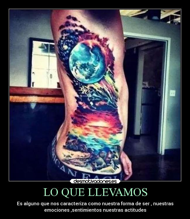 LO QUE LLEVAMOS - Es alguno que nos caracteriza como nuestra forma de ser , nuestras
emociones ,sentimientos nuestras actitudes