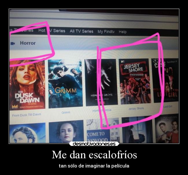 Me dan escalofríos - tan sólo de imaginar la película