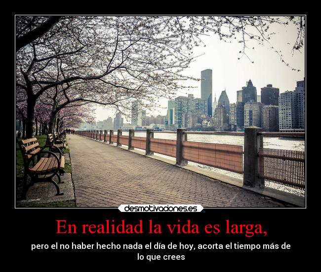 En realidad la vida es larga, - 