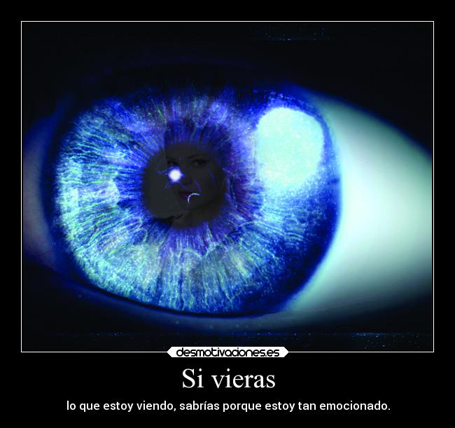 Si vieras - lo que estoy viendo, sabrías porque estoy tan emocionado.